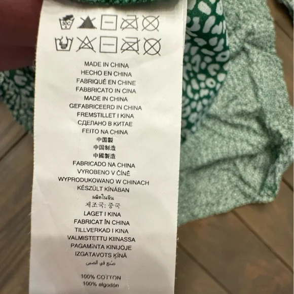 Green & White MICHAEL Michael Kors Blouse, Small - Picture 5 of 6